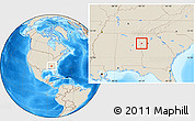 Shaded Relief Location Map of ZIP code 30110