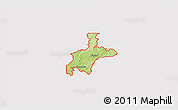 Physical 3D Map of ZIP code 30114, cropped outside