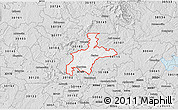 Silver Style 3D Map of ZIP code 30114