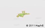 Physical Panoramic Map of ZIP code 30114, cropped outside