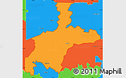 Political Simple Map of ZIP code 30114