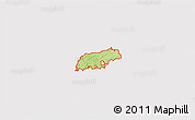 Physical 3D Map of ZIP code 30115, cropped outside