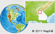 Physical Location Map of ZIP code 30115, highlighted state