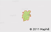 Physical 3D Map of ZIP code 30117, cropped outside