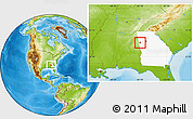 Physical Location Map of ZIP code 30117, highlighted state