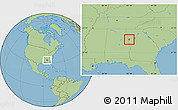 Savanna Style Location Map of ZIP code 30117