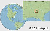 Savanna Style Location Map of ZIP code 30118