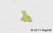 Physical 3D Map of ZIP code 30120, cropped outside