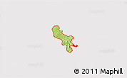 Physical 3D Map of ZIP code 30121, cropped outside