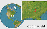 Satellite Location Map of ZIP code 30121