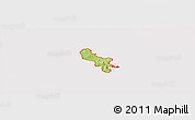 Physical Panoramic Map of ZIP code 30121, cropped outside