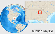 Shaded Relief Location Map of ZIP code 30122