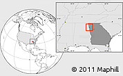 Blank Location Map of ZIP code 30124, highlighted country, highlighted state