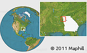 Satellite Location Map of ZIP code 30124, highlighted state