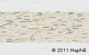 Shaded Relief Panoramic Map of ZIP code 30124