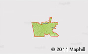 Physical 3D Map of ZIP code 30125, cropped outside