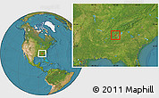 Satellite Location Map of ZIP code 30132