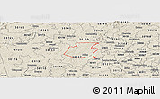 Shaded Relief Panoramic Map of ZIP code 30132