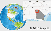 Physical Location Map of ZIP code 30139, highlighted country, highlighted state
