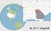 Savanna Style Location Map of ZIP code 30139, highlighted country, highlighted state