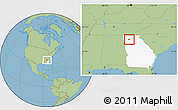 Savanna Style Location Map of ZIP code 30139, highlighted state