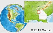Physical Location Map of ZIP code 30147, highlighted state