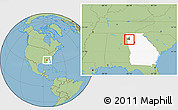 Savanna Style Location Map of ZIP code 30173, highlighted county, highlighted state