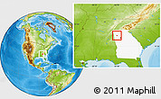 Physical Location Map of ZIP code 30178, highlighted state