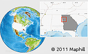Physical Location Map of ZIP code 30180, highlighted country, highlighted state