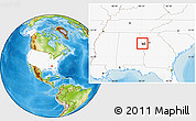 Physical Location Map of ZIP code 30182, highlighted country, highlighted county