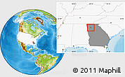 Physical Location Map of ZIP code 30184, highlighted country, highlighted state
