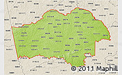 Physical 3D Map of ZIP codes starting with 302, shaded relief outside