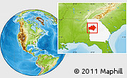 Physical Location Map of ZIP codes starting with 302, highlighted state