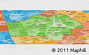 Political Shades Panoramic Map of ZIP codes starting with 302