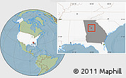 Savanna Style Location Map of ZIP code 30252, highlighted country, highlighted state, hill shading