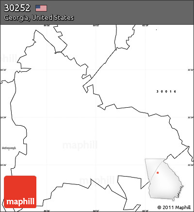 Blank Simple Map of ZIP Code 30252