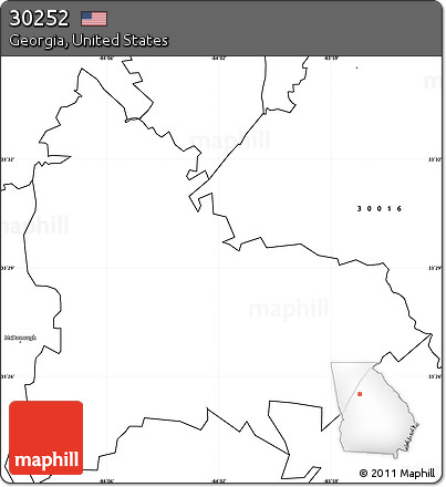 Blank Simple Map of ZIP Code 30252
