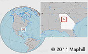 Gray Location Map of ZIP code 30253, highlighted county, highlighted state, hill shading