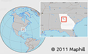 Gray Location Map of ZIP code 30253, highlighted state