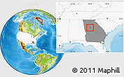Physical Location Map of ZIP code 30253, highlighted country, highlighted state