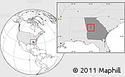 Blank Location Map of ZIP code 30256, highlighted country, highlighted state