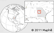 Blank Location Map of ZIP code 30256, highlighted state