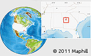 Physical Location Map of ZIP code 30256, highlighted country, highlighted county