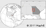 Blank Location Map of ZIP code 30293, highlighted country, highlighted state