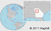 Gray Location Map of ZIP code 30294, highlighted state