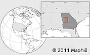 Blank Location Map of ZIP code 30295, highlighted country, highlighted state