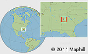 Savanna Style Location Map of ZIP code 30307