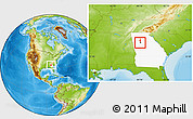Physical Location Map of ZIP code 30310, highlighted state