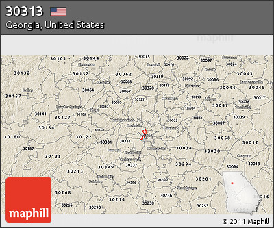 Classic Style 3D Map of ZIP Code 30313