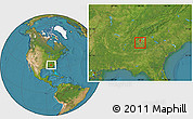 Satellite Location Map of ZIP code 30313